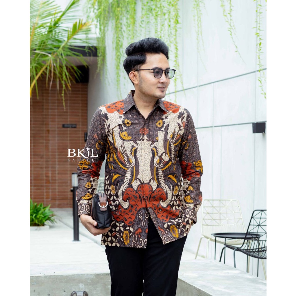 Kemeja Batik Pria Lengan Panjang M L XL XXL Baju Batik Pria Modern Batik Kerja Pria Batik Kantor Pria Seragam Batik