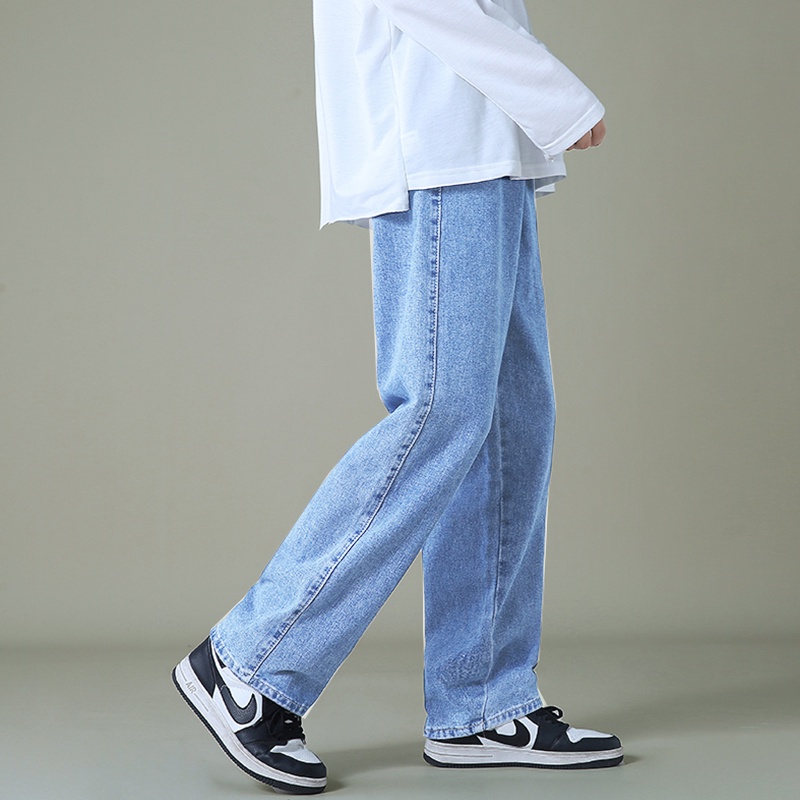 Celana jeans pria murah korean style loose pant celana jeans panjang pria