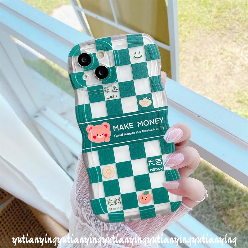 Soft Case Pasangan Motif Beruang Kelinci Senyum Untuk IPhone 7 8 Plus 11 13 12 14 Pro Max 14 Plus XR 6 6s Plus XS Max X SE 2020