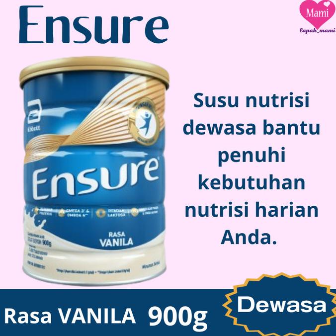 

[ COD ] Ensure Vanila 900g Susu Nutrisi Dewasa Rendah Laktosa Adult Nutrition