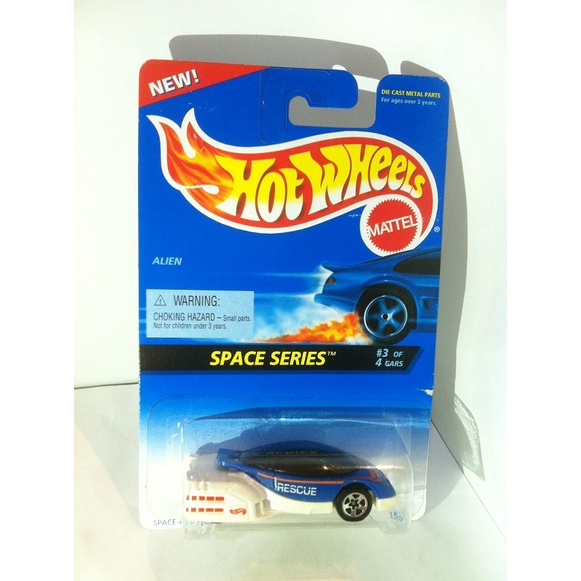 Hot Wheels. 1996 Space Series - 3. Alien. Hot Wheels logo on side by MATTEL 1996