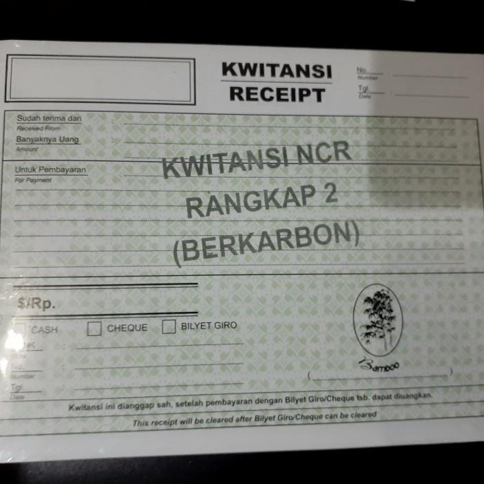 

kwitansi Rangkap 2 atau 2 ply NCR (berkarbon) bamboo