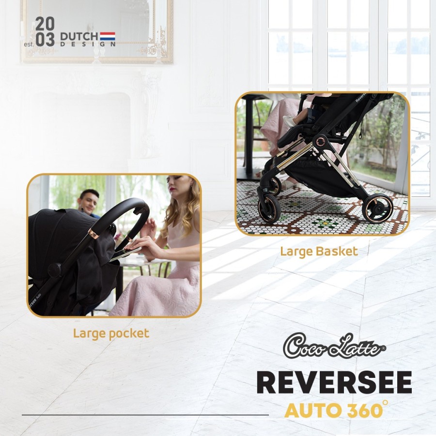 COCOLATTE STROLLER CL 2166 REVERSEE AUTO 360° AUTOFOLD COMPACT