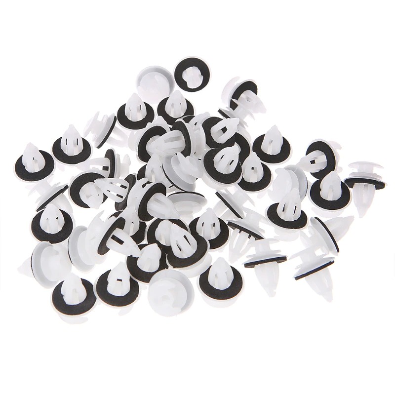 Baut Rivet Mobil  clip Fender Doortrim 100 -50 pcs / Clip Pintu Mobil Car Door Panel Buckle with Seal Ring /Klip Plastik Baut Kancing klip Mobil Universal /  klip Mobil Universal Car Push Pin Fasteners