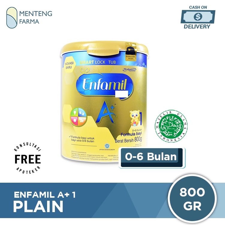 Enfamil A+ Tahap 1 Susu Formula Bayi Plain 800 gr
