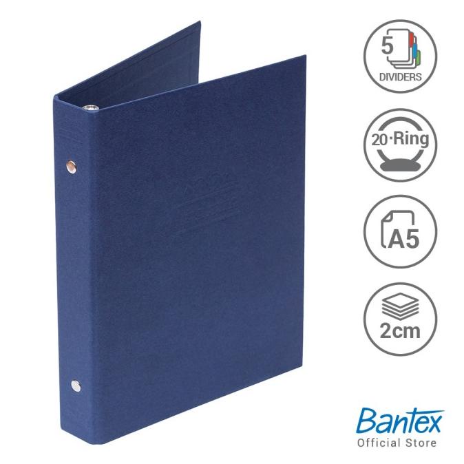 

Bantex Exclusive Multiring Binder A5/20 Ring O-25mm Blue #1325 01
