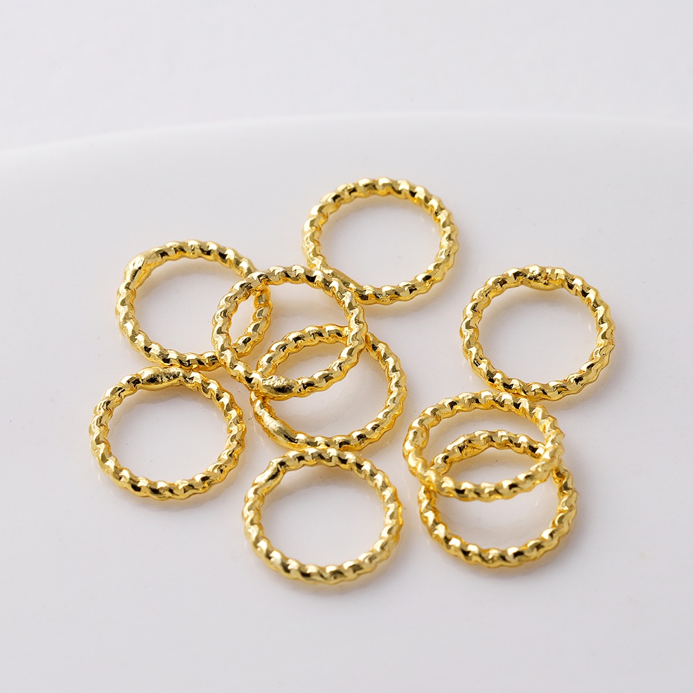 Konektor Jump Ring 4-10mm Warna Silver / Gold Untuk Perhiasan