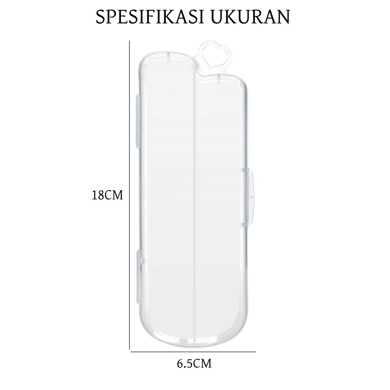 [M7] KOTAK SENDOK MAKAN BAYI SILIKON WARNA TRANSPARAN / KOTAK SENDOK BAYI / TEMPAT PENYIMPANAN SENDOK BAYI / SPOON BOX