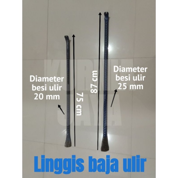 Linggis cukit besi baja ulir diameter 25 mm