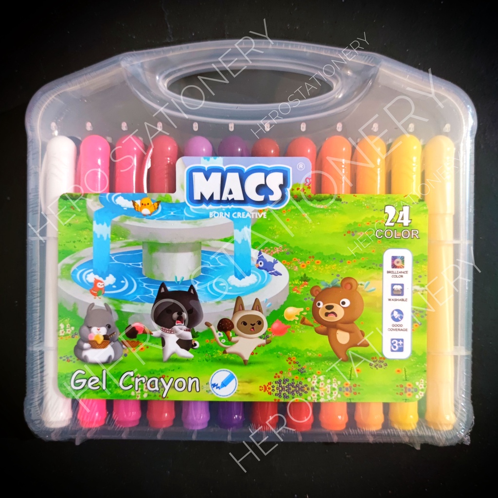

Silky crayon krayon halus MACS 24 warna