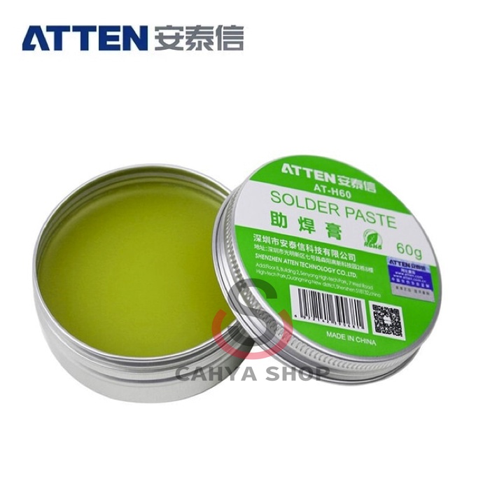 FLUX PASTA SOLDER ATTEN AT-H40 40G AT-H60 60GR ORIGINAL