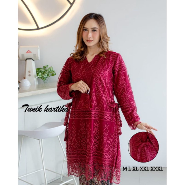 TUNIK KARTIKA // BAHAN TOLLE BORDIR FULL PREMIUM // By Lefi Choto