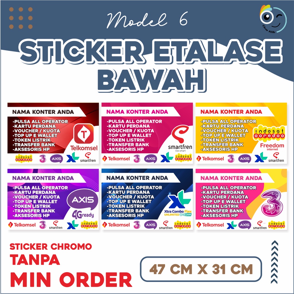 Sticker Etalase Bawah Konter /Stiker Etalase Konter Bagian Bawah / Sticker Dekorasi Konter -ONEKLIK.1