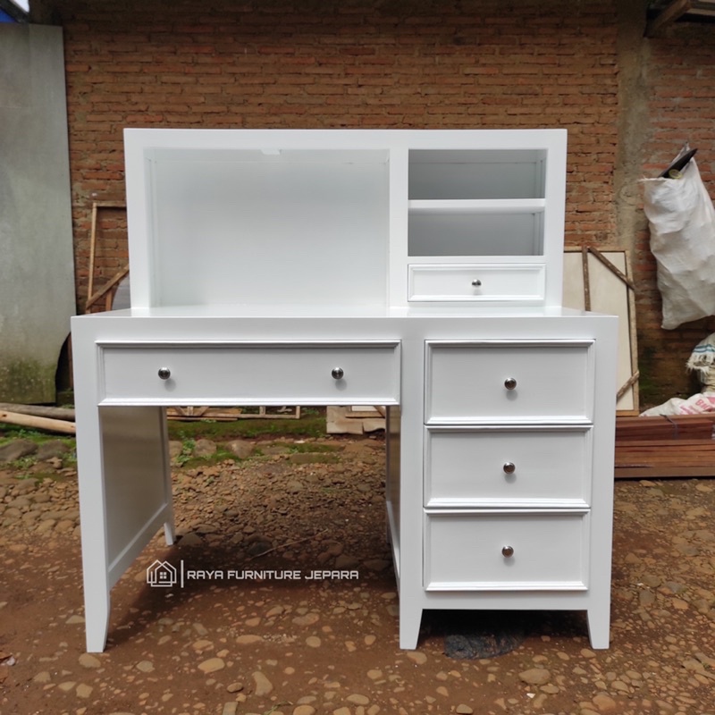 MEJA BELAJAR ANAK MINIMALIS KAYU MAHONI