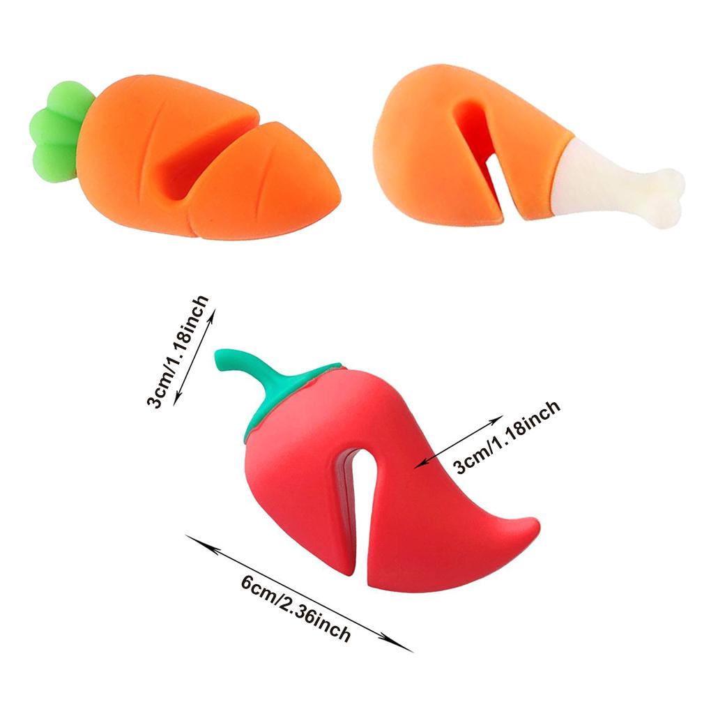 Anti Luber Holder Portable Reusable Washable Tahan Panas Menggemaskan Dapur Rak Anti Tumpah Aksesoris Wortel