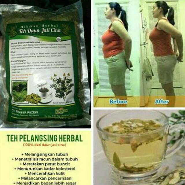 

Teh Daun Jati Cina Teh pelangsing badan herbal alami original