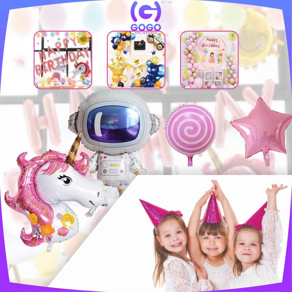 GOGO-C396 Set Paket Balon Dekorasi Ulang Tahun Anak / Birthday Party Decoration / Paket Dekorasi Hiasan Balon Ulang Tahun Happy Birthday Perlengkapan Pesta Dekorasi