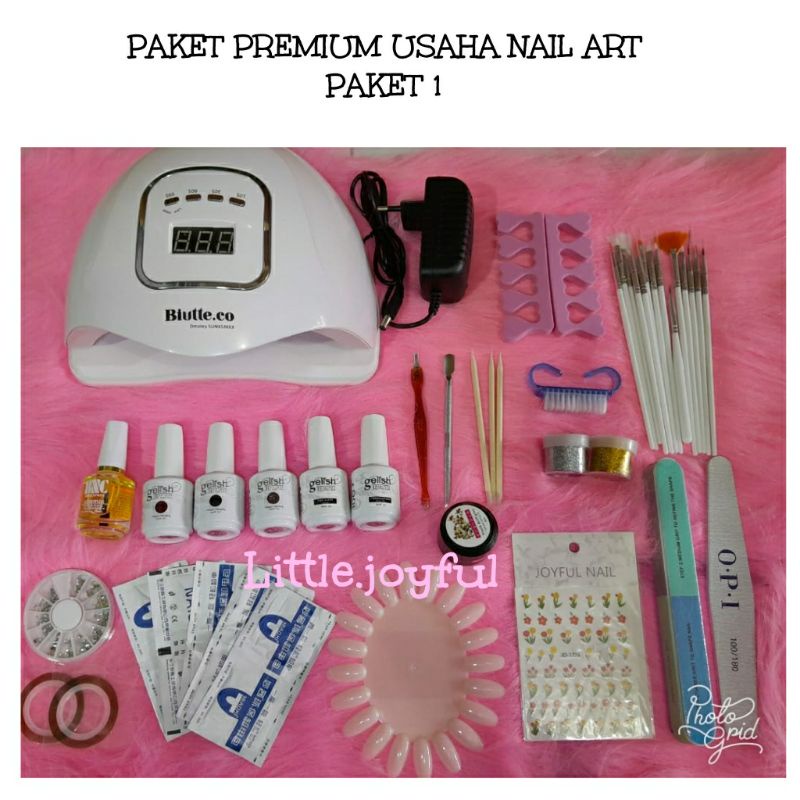 PAKET PREMIUM USAHA NAIL ART 650K GELISH ( paket 4)