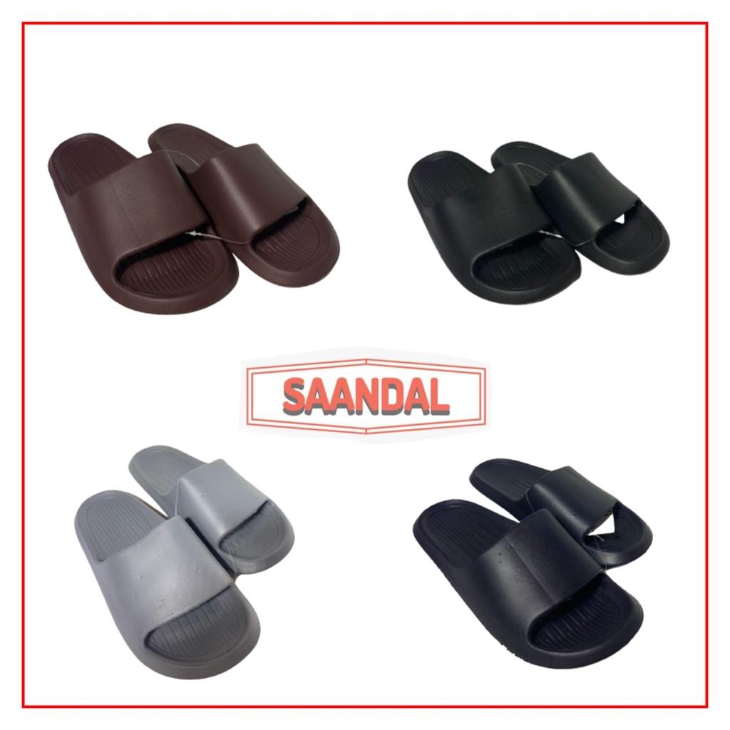 Sandal Slop Selop Polos Inkayni Pria Laki-Laki Kualitas Export (BISA SATUAN COD)