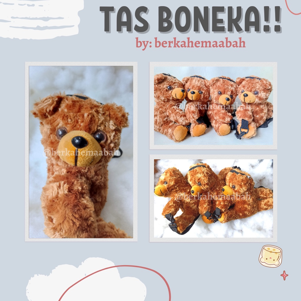 Tas Selempang Boneka | Tas Boneka | Tas Boneka Lucu | Tas Boneka Viral | Tas Bulu | Tas Selempang