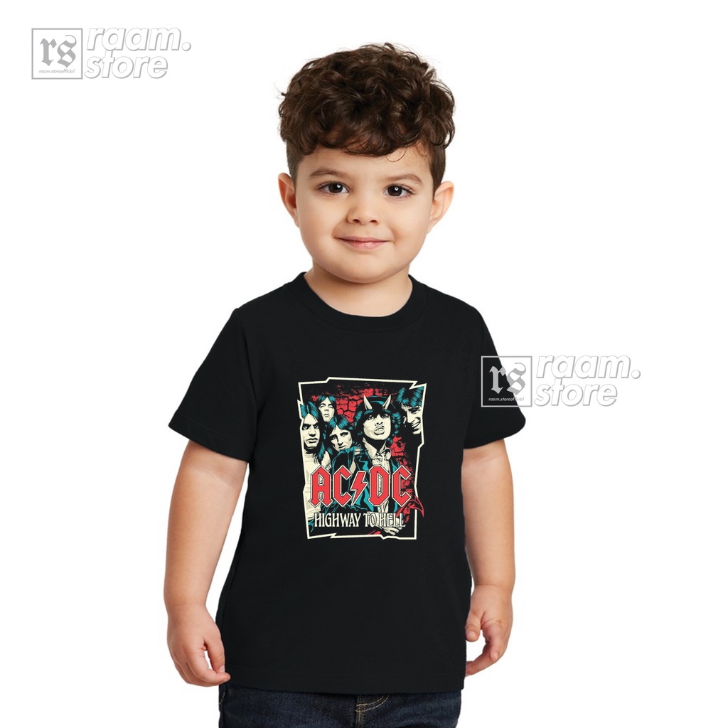 Kaos Band Anak ACDC | Kaos Bayi ACDC | Baju anak ACDC | baju ACDC Anak