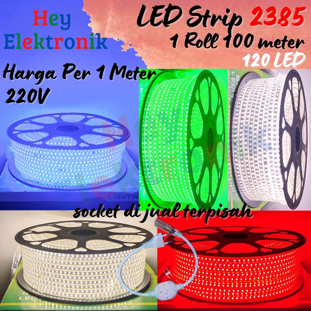 Lampu LED Strip Selang 2835 120 LED Harga Per 1 Meter