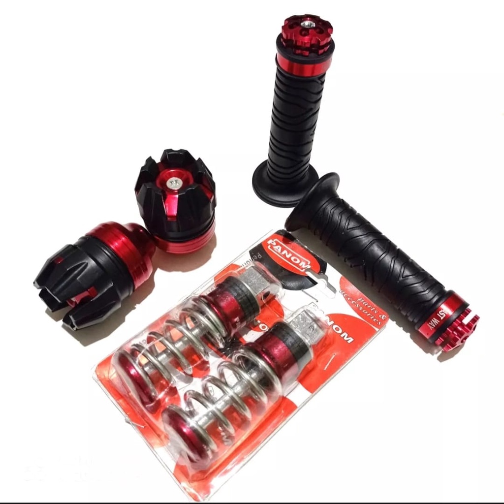 paket 3in1 handgrip ring+as naga+step belakang model per universal semua motor