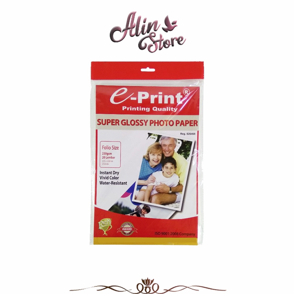 

Super Glossy Photo Paper Folio/ F4 230 gr e-Print