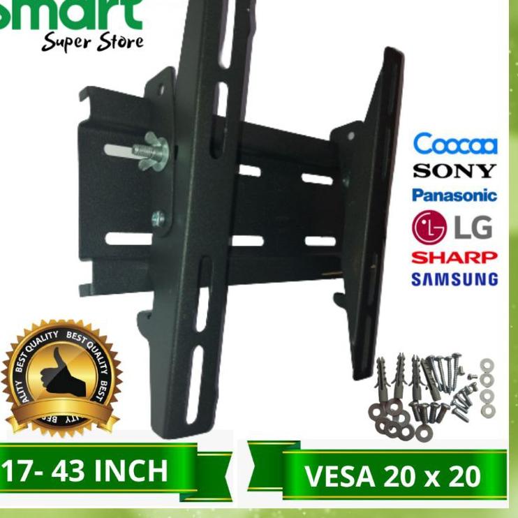 Paket Laris Bracket tv | Braket tv bahan tebel | 20inch 22inch 24inch 32inch 40inch 43inch