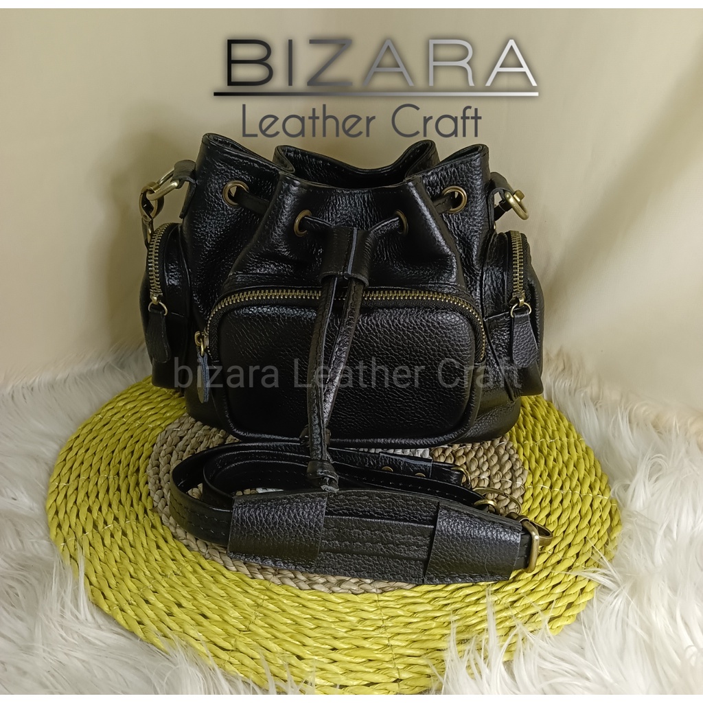 TAS SELEMPANG & BAHU WANITA KULIT SAPI ASLI GARUT MODEL SERUT BZ025