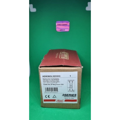 Himel MCCB Breaker merk Himel 18Ka Type HDM363L Ampere Trip 25A 32A 40A 50A 63A