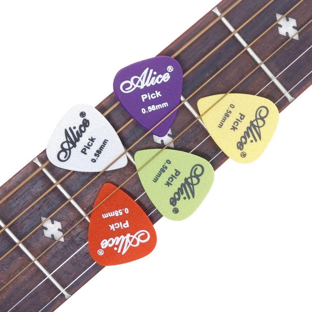 [Elegan] Picks Gitar 0.58 - 1.5 mm 100pcs 0.58/0.71/0.81mm Plectrum Aneka Warna Mediator Alice acoustic Musical Instrumen Bass Aksesoris Gitar Plectrum