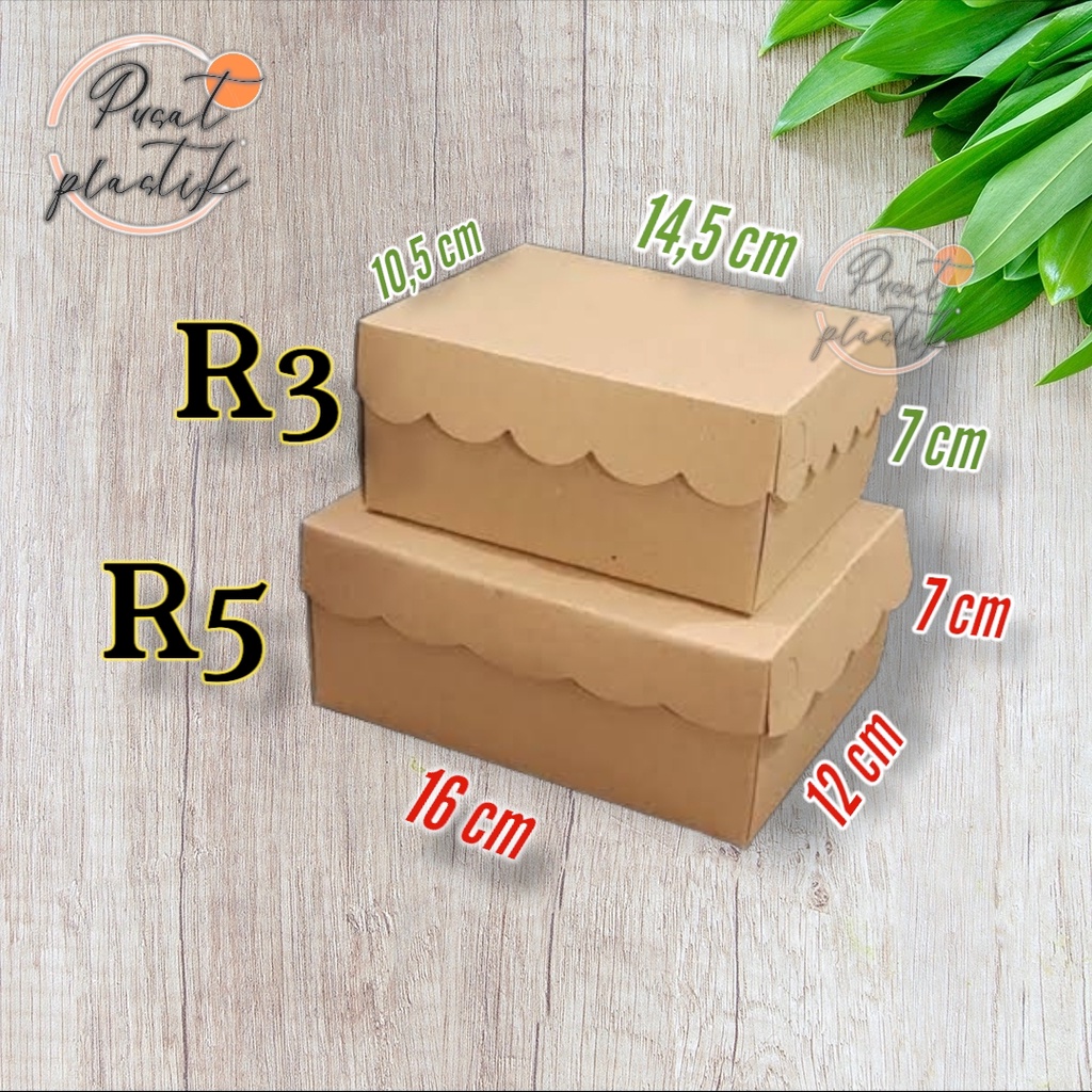 R5 COKLAT 1 Biji kardus dus jajan snack snak aqua kue makan