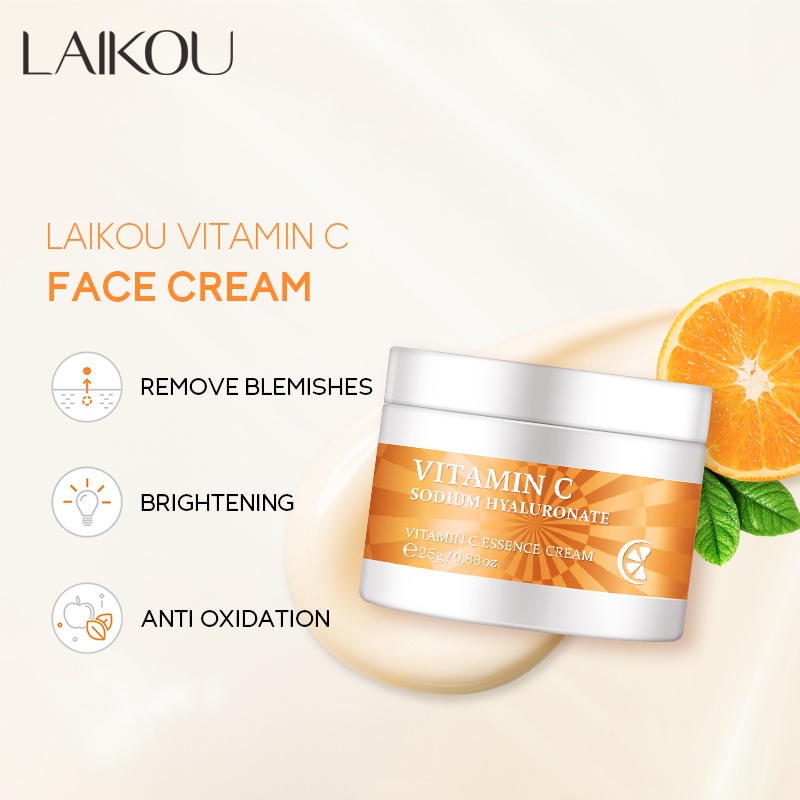 LAIKOU Sakura Vitamin C Krim Wajah Pencerah Suncreen SPF50 2 Pcs/Set