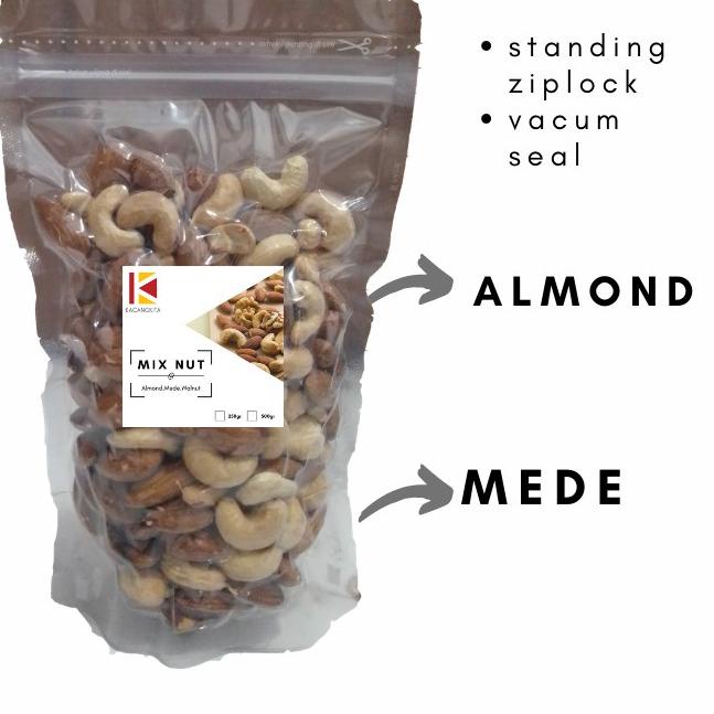 

Khusus hari ini--MIX NUT 250gr Roasted Kacang Almond Mede Walnut Panggang