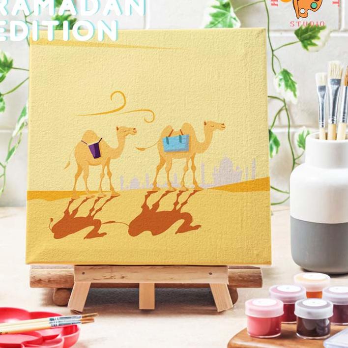 

ハ Painting by number Kit Lukisan Ka'bah Hampers Ramadhan Art set Healingart Peralatan melukis anak Update