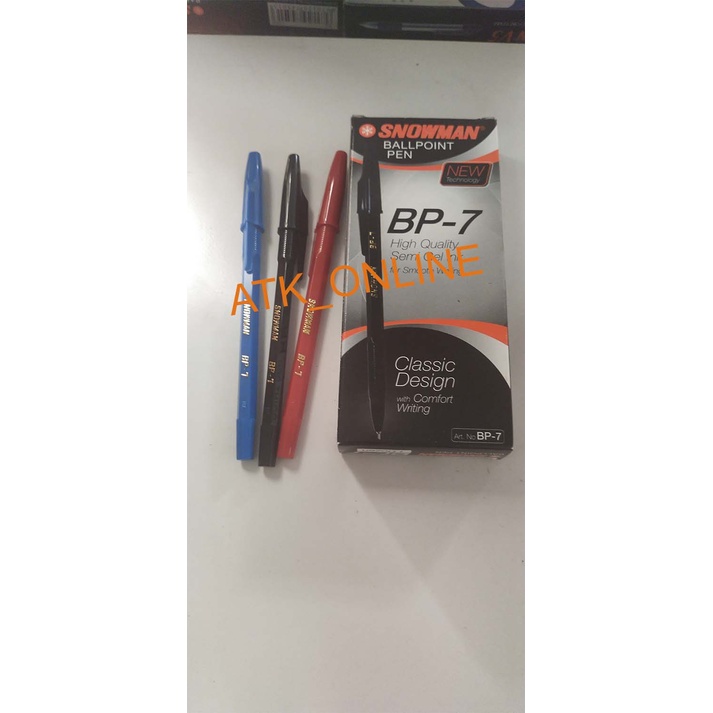 

Pulpen Bolpen Bolpoint Snowman BP - 7 / BP7
