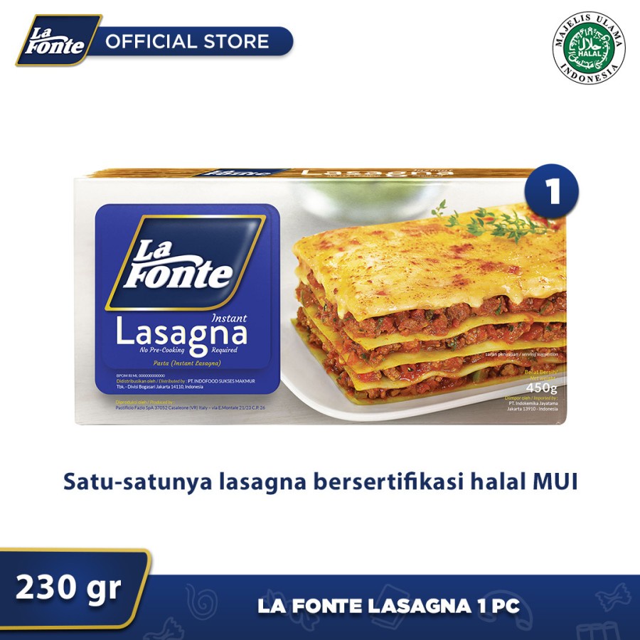 

La Fonte Lasagna / Pasta Siap Masak 230 gr