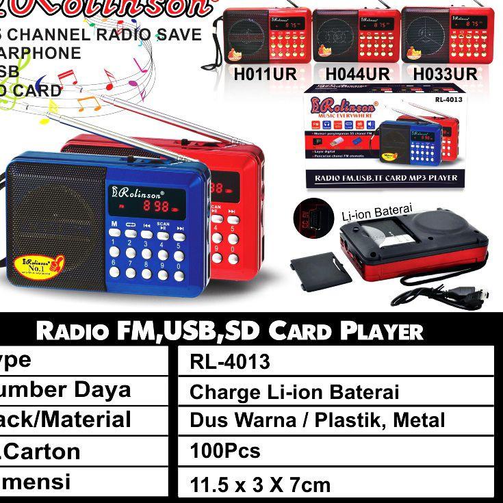 Paling Dicari Barangunik-Speaker Radio FM, USB, TF Card MP3 Player Rolinson RL-4013