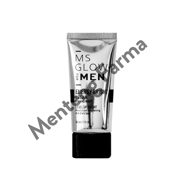 Ms Glow Men Energy Bright Cream 30 mL - Pelembab dan Pencerah Kulit Wajah Pria