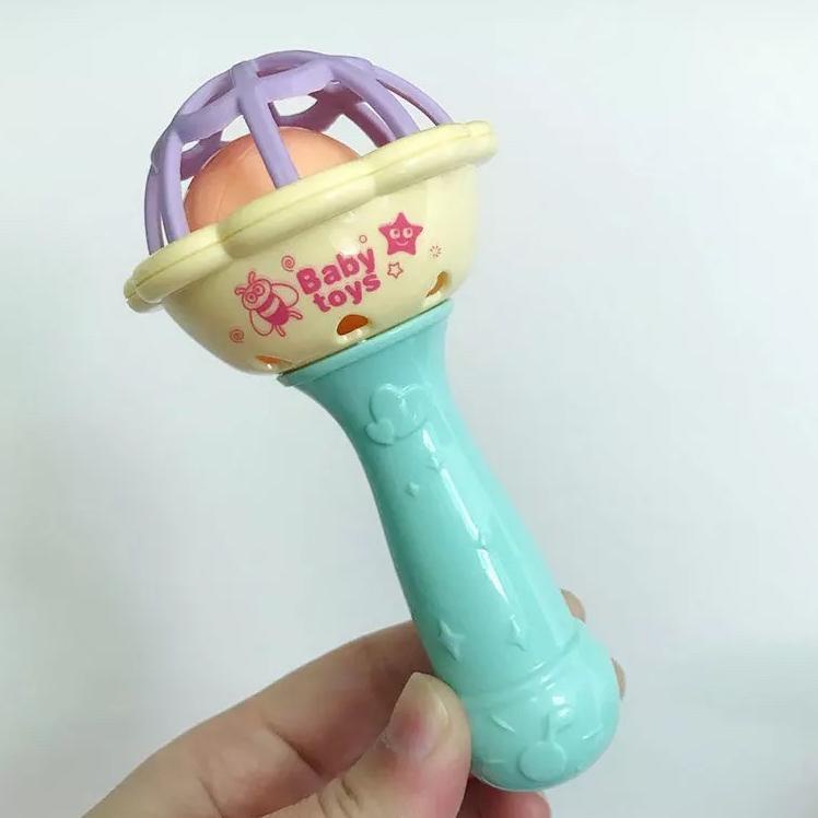 Leleoncare Mainan Kerincingan Bayi / Teether Rattle Stick/Mainan Gigitan Bayi Bpa Free [BMS.31Oc22х]