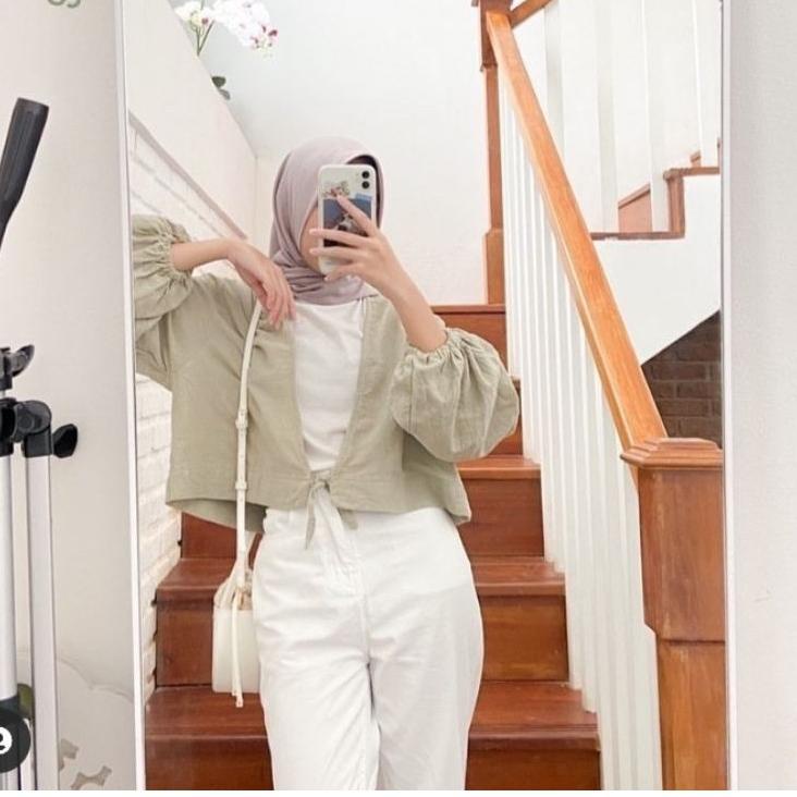 alula outer linen / auter hijab crop nafeeza [VA.31Oc22ᴾ]