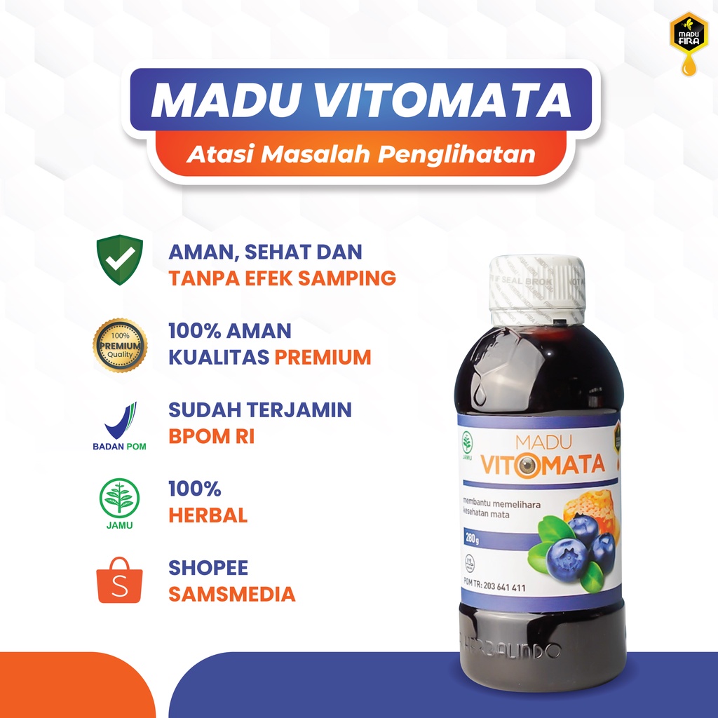 Madu Vitomata Obat Mata Minus Vito Mata Merah Obat Herbal Mata Mines Berair katarak Glukoma Pitomata