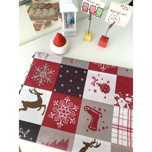 Christmas Table Runner Taplak Meja Natal/Dekorasi Natal Table Runner printed/ table runner Natal