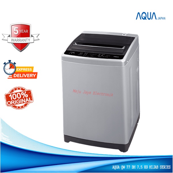Mesin Cuci 1 Tabung AQUA QW 77 DH 7.5 KG Hijab Series HITAM otomatis