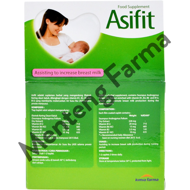 Asifit 30 Kaplet - Melancarkan Produksi ASI