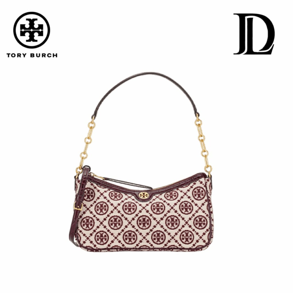 T Monogram Jacquard Studio Shoulder Bag
