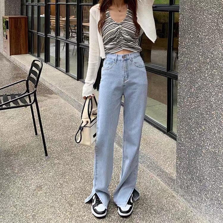 ( VM ) - Vanesha Margaretta - 9143 Jeans kulot belah luar - jeans korean style - jeans kulot