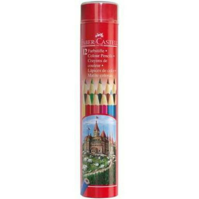 

Faber-Castell Colour Pencil in Round Tin 12L Pensil Warna Kayu 12 Warna Panjang