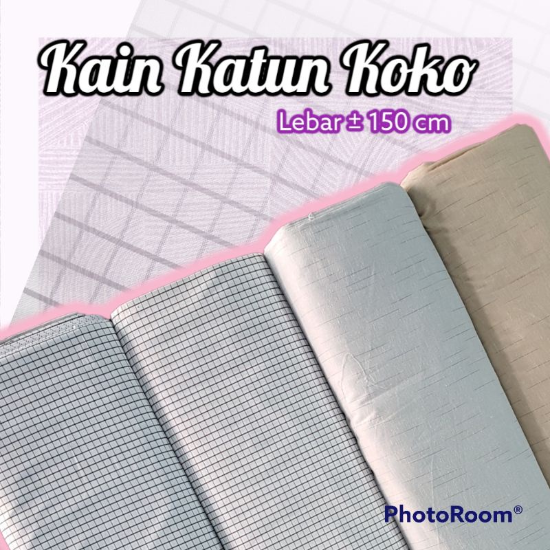 Bahan Kain Katun Koko kain cotton halus lembut murah meteran